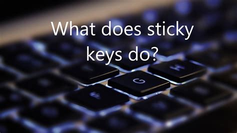 Sticky keys allows you to type keyboard shortcuts one key at a time rather than having to hold down all of the keys at once. For example, the Super + Tab shortcut switches between windows. Without sticky keys turned on, you would have to hold down both keys at the same time; with sticky keys turned on, you would press Super and then Tab to do the …
